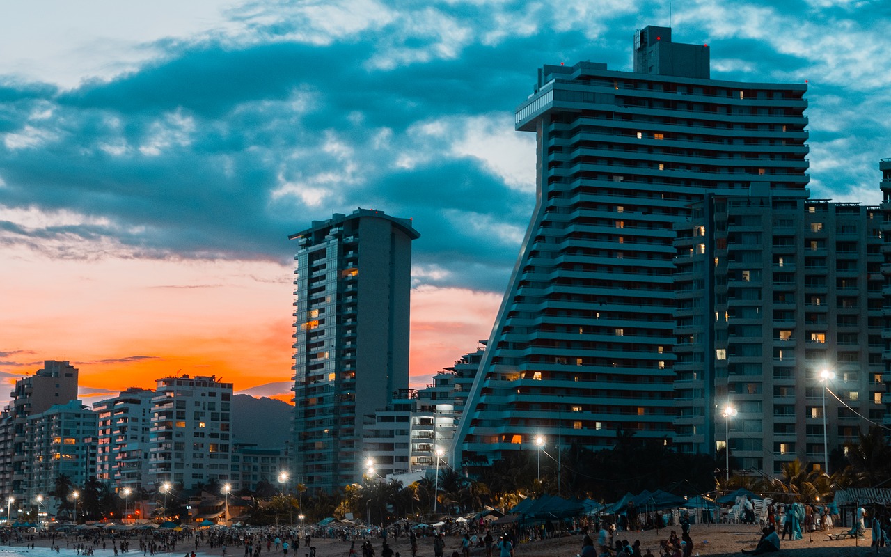 acapulco  sunset  mexico free photo