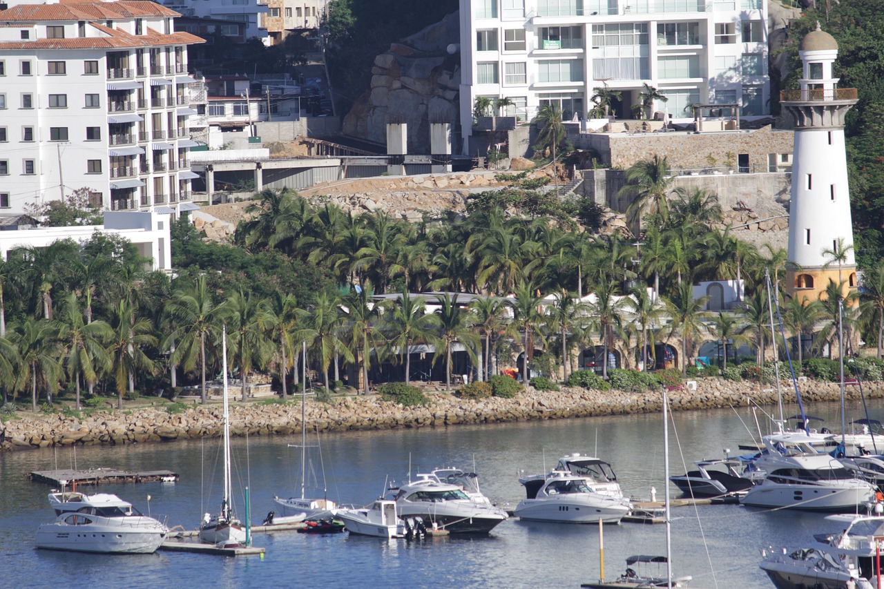 acapulco  boat  beach free photo