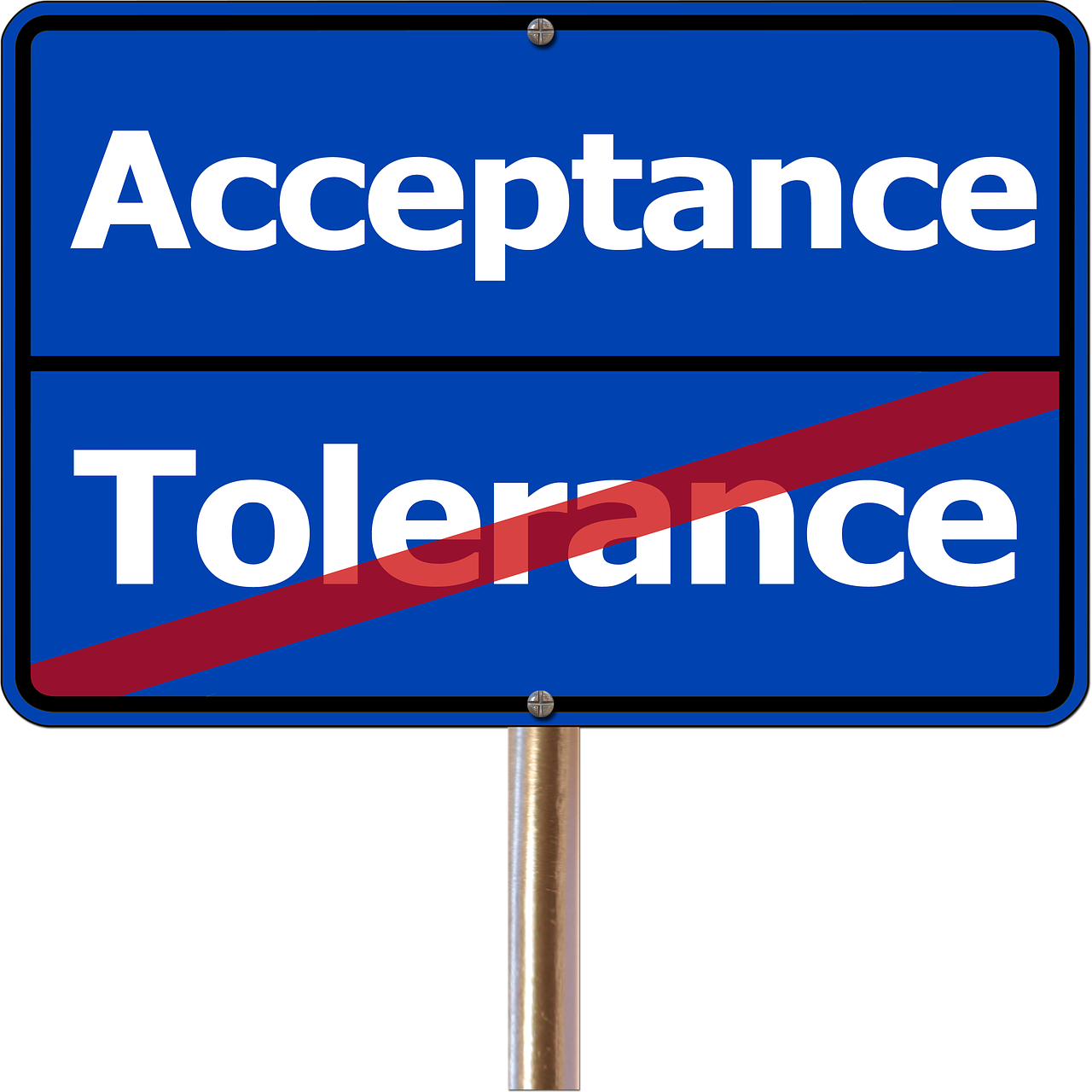 acceptance tolerance town sign free photo