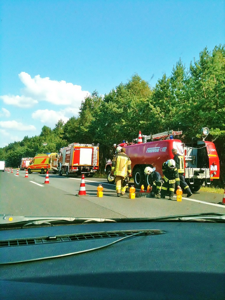 accident a11 motorway fire free photo
