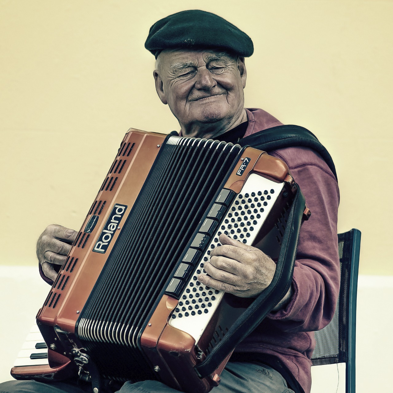 accordion elderly man free photo