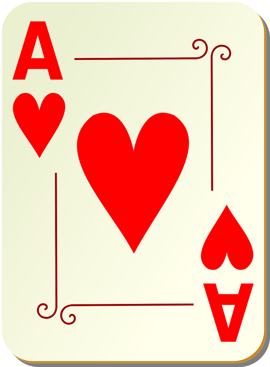 ace hearts playing cards free photo