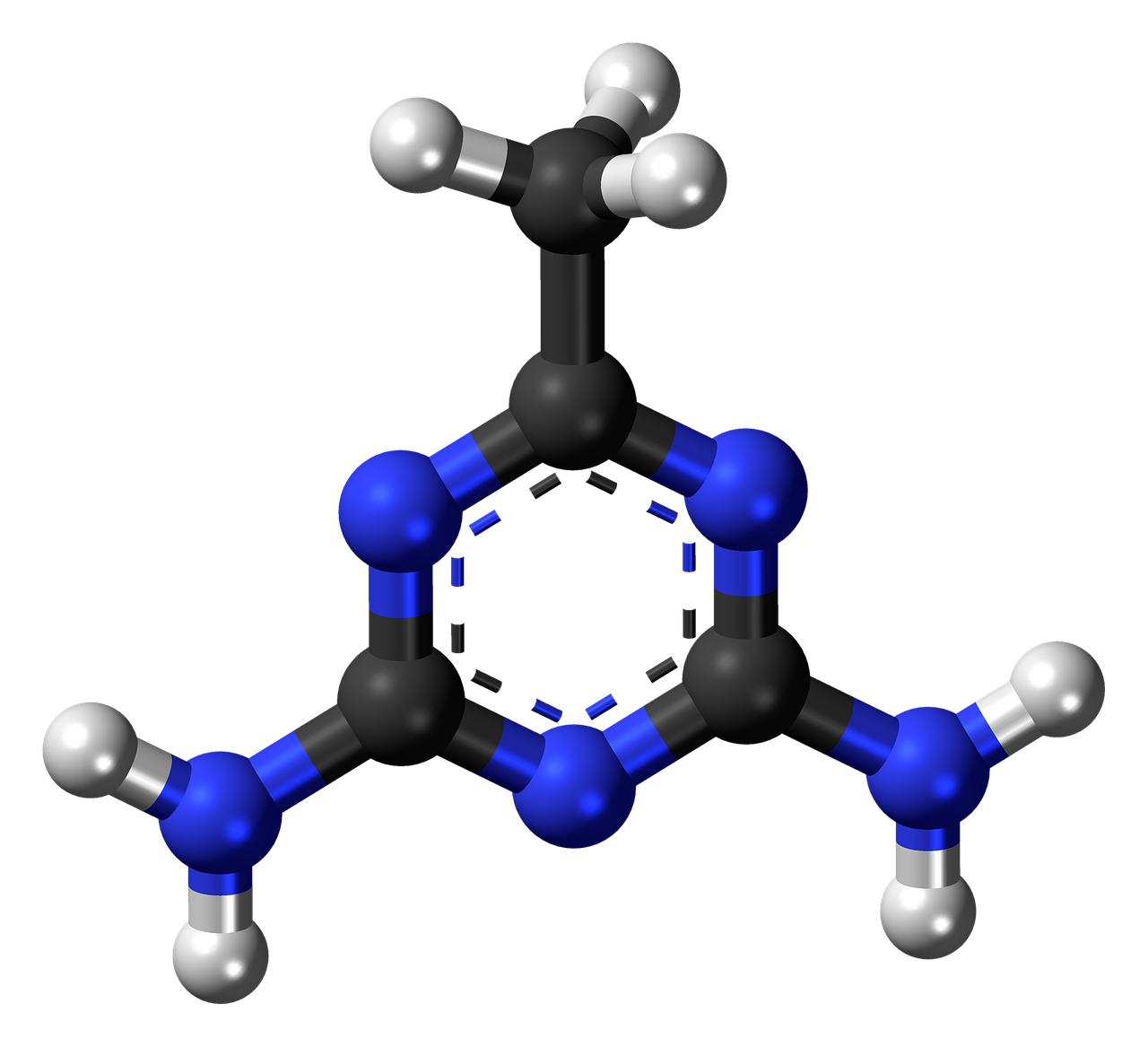 acetoguanamine molecule structure free photo