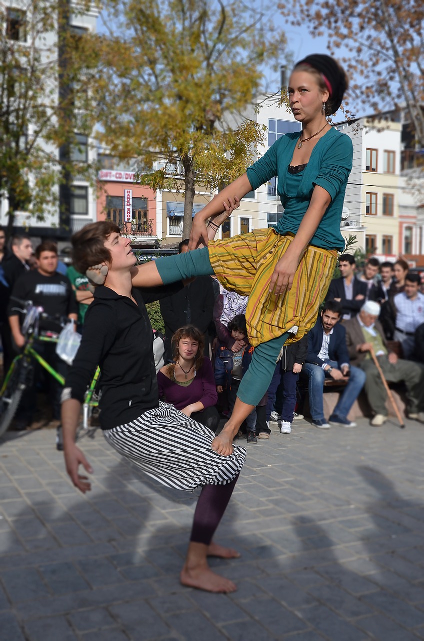 acroyoga street entertainment free photo