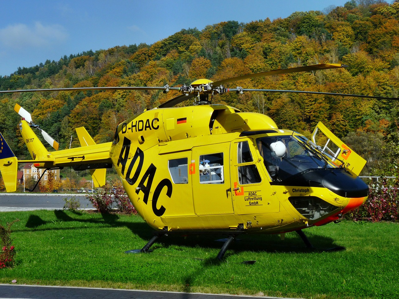 adac air rescue helicopter free photo