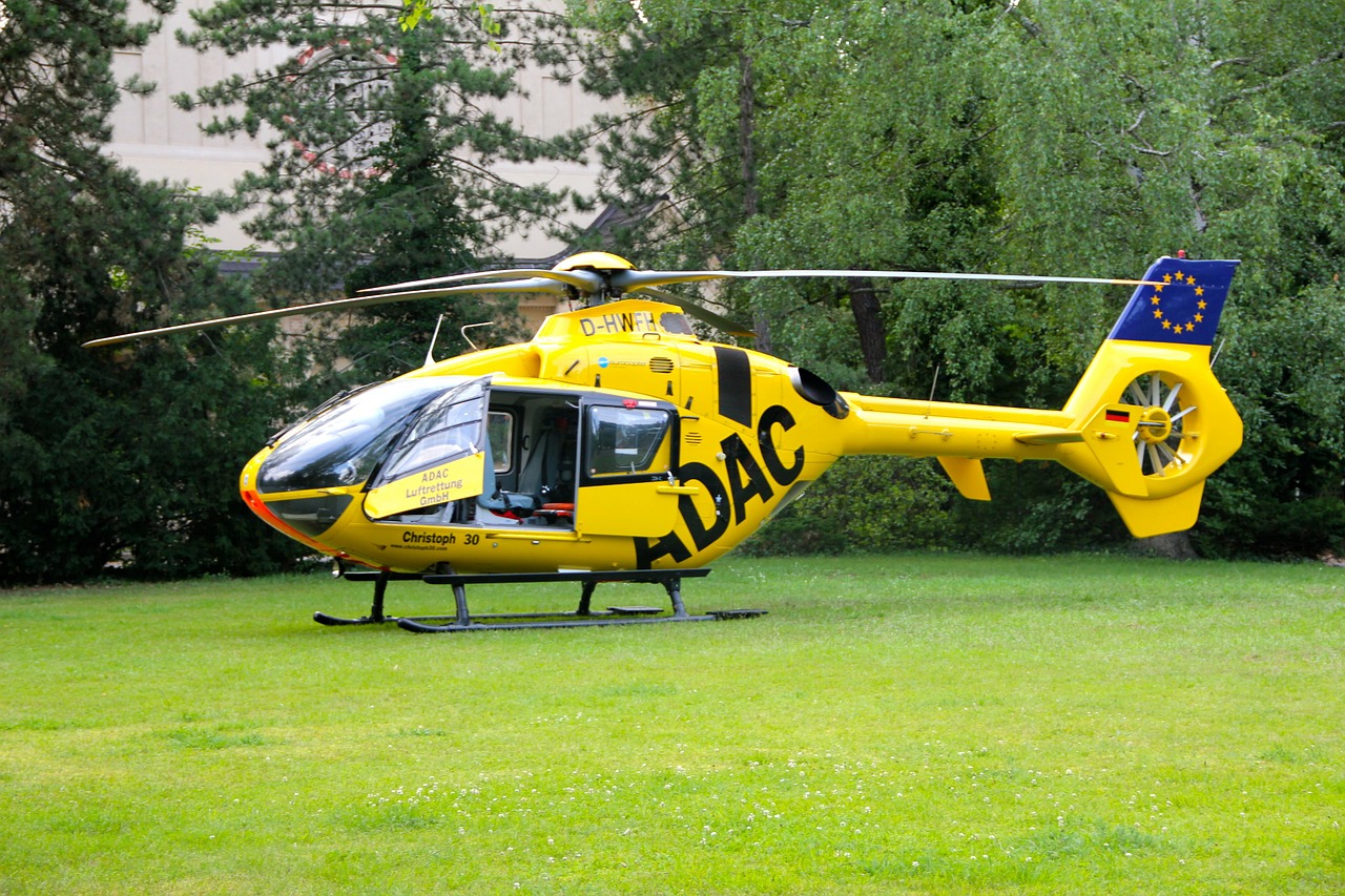 adac helicopter rescue free photo