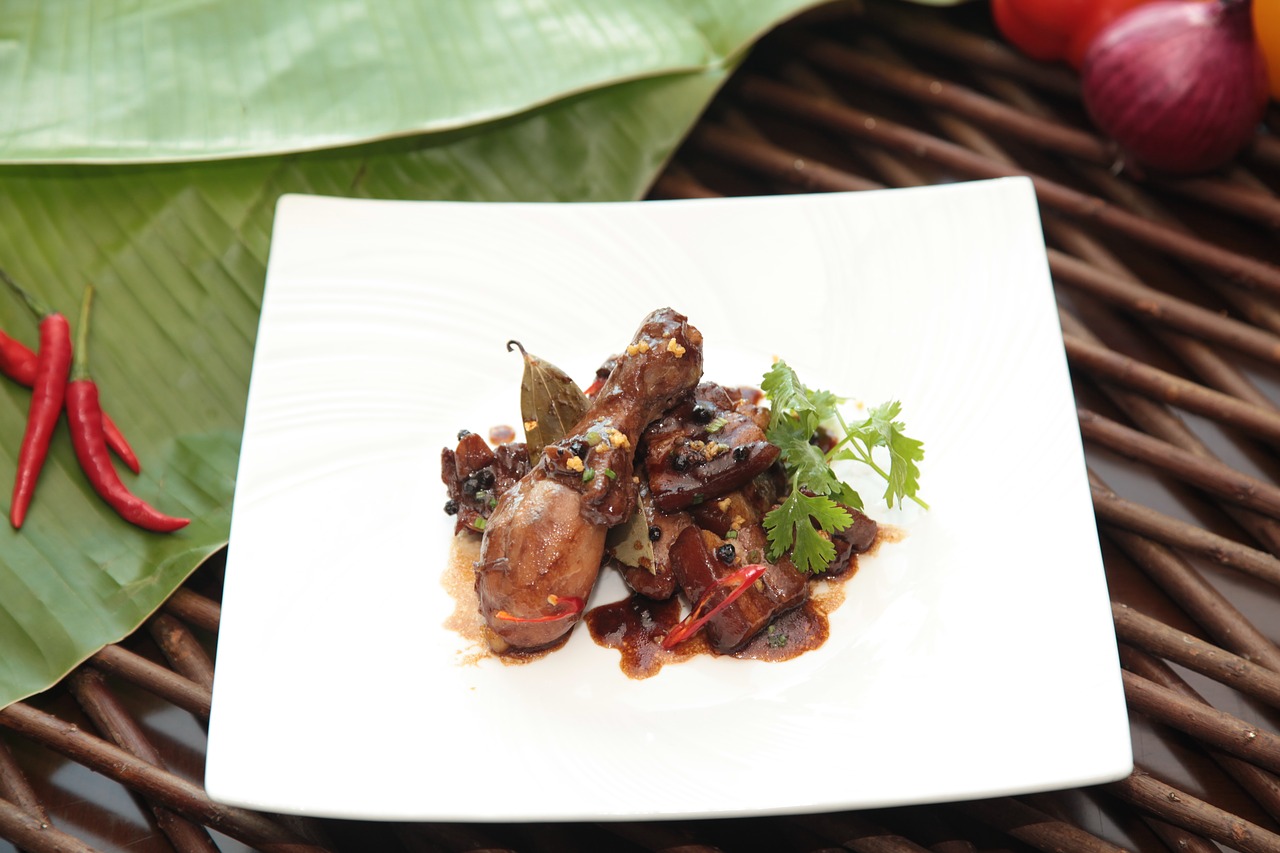 adobo chicken pork free photo