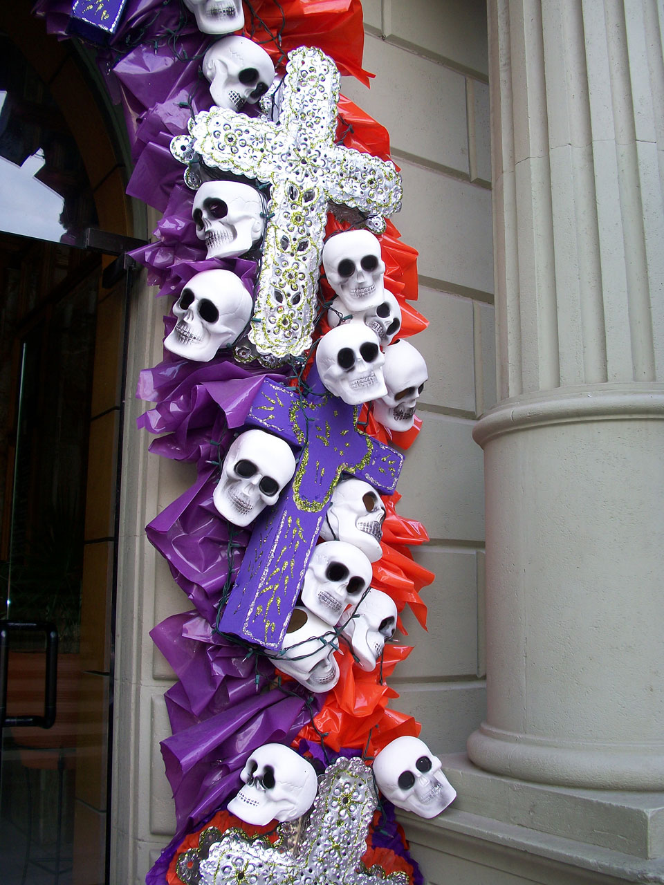 ornaments skulls purple free photo
