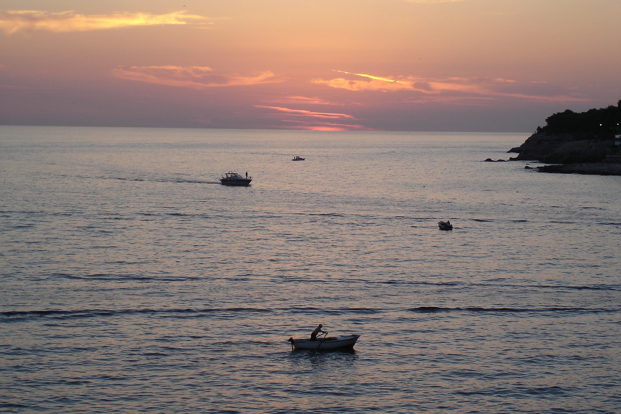 adriatic sea sunset free photo