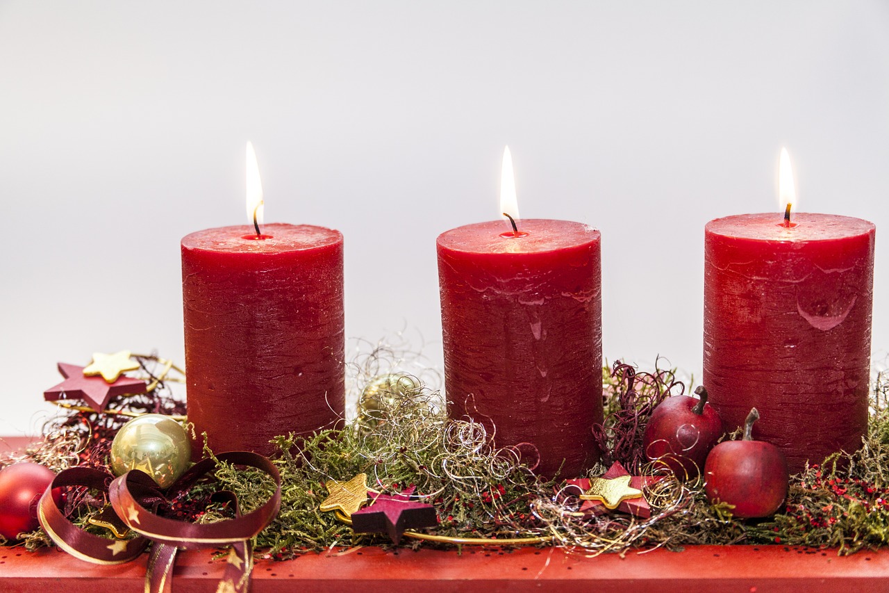 advent third candle before christmas free photo