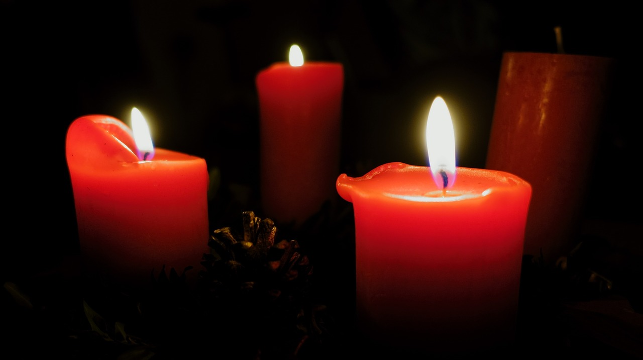 advent wreath candlelight candle wax free photo
