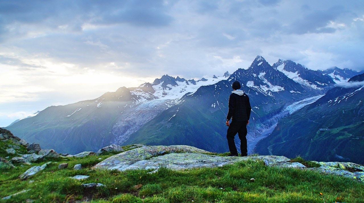 adventure clouds hike free photo