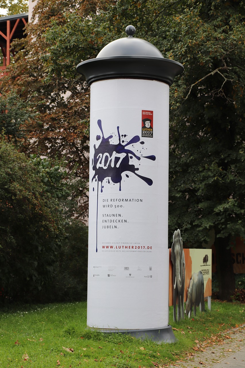 advertising pillar berlin information free photo
