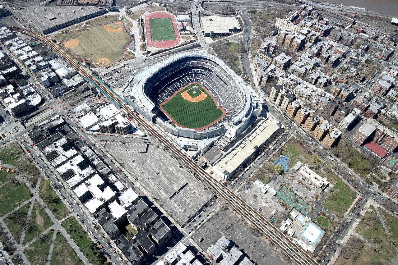 aerial yankee stadium free photo