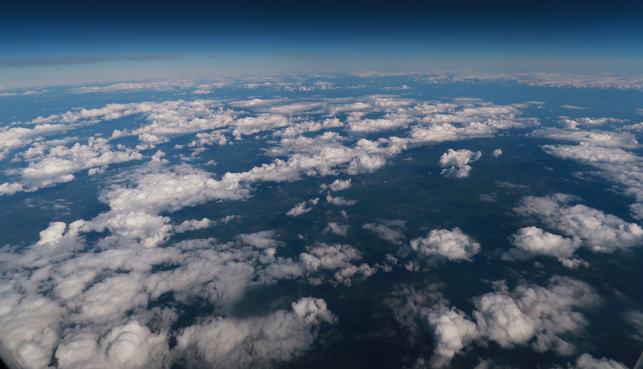 aerial clouds flying free photo