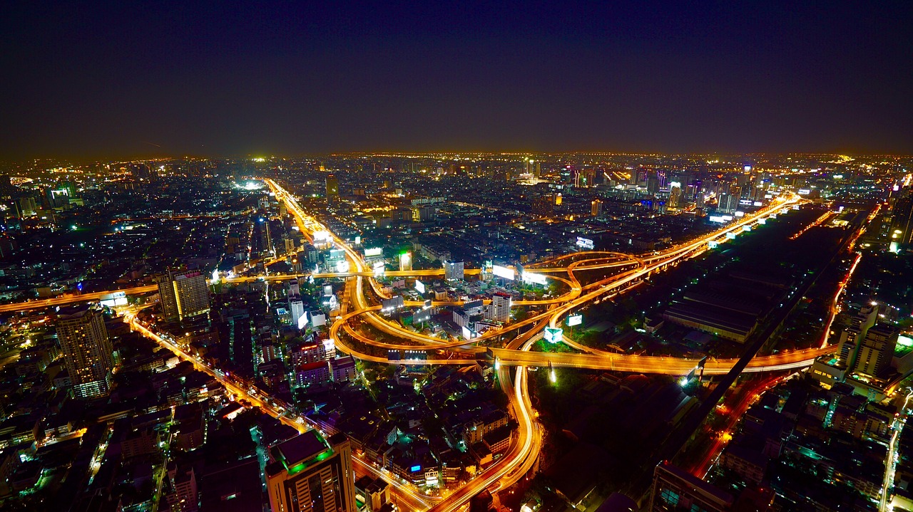 aerial bangkok city free photo