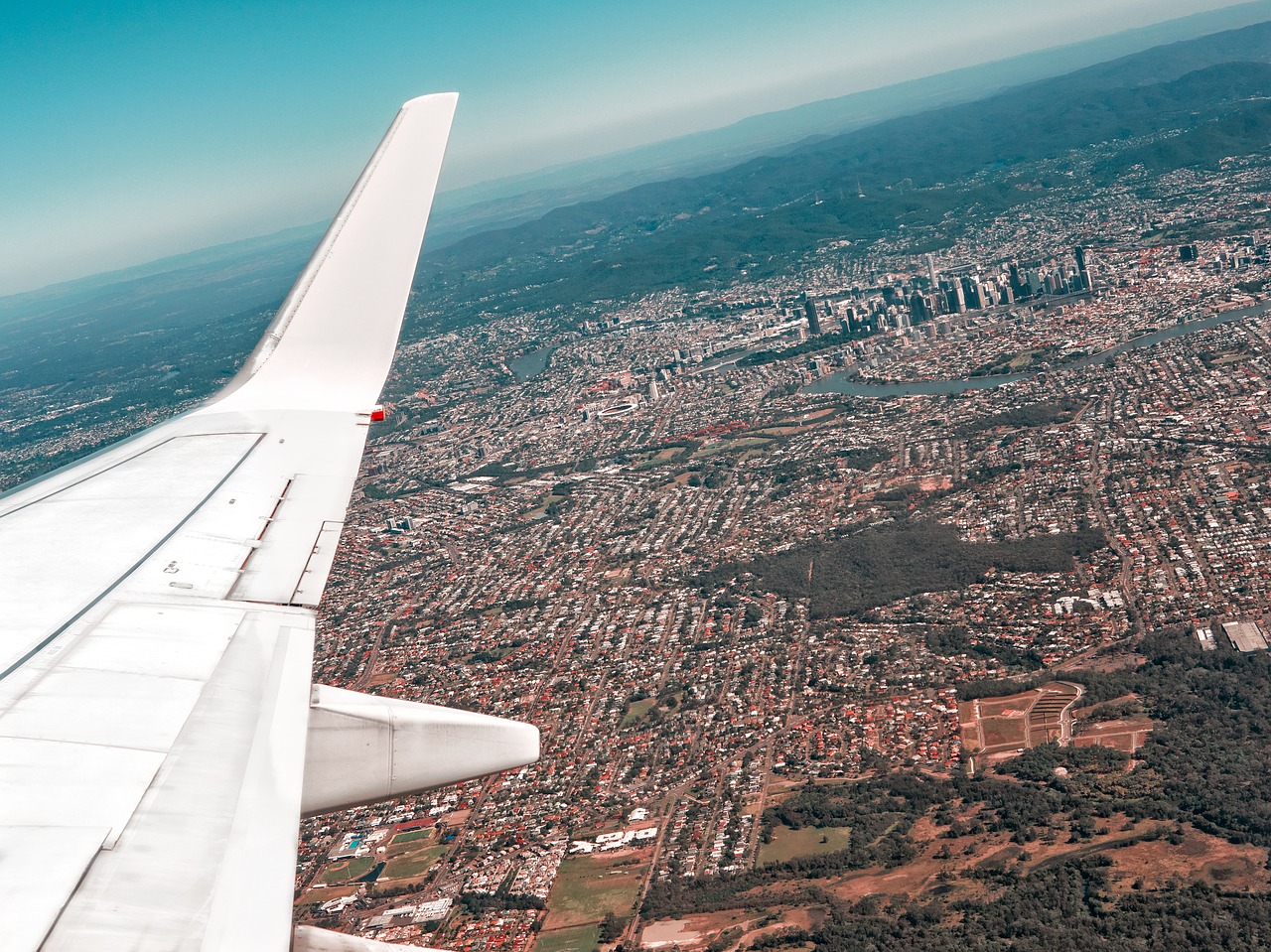 aerial brisbane city free photo