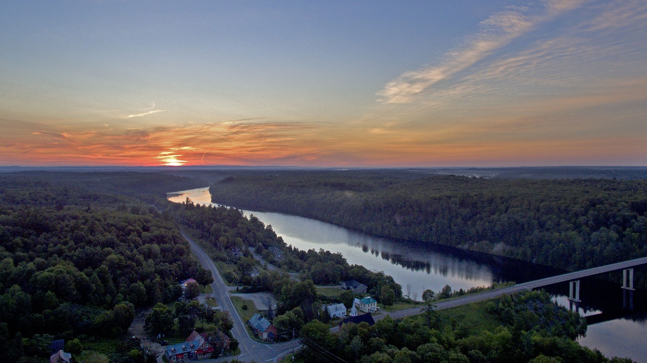 aerial  sunrise  sunset free photo