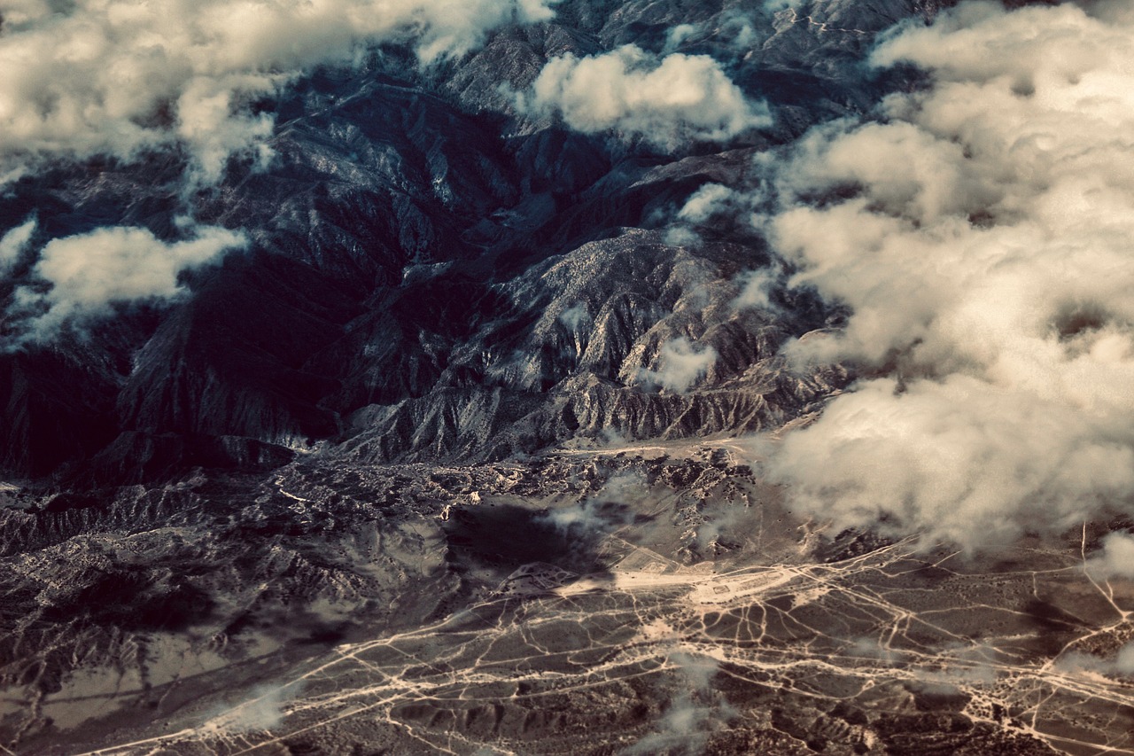 aerial  landscape  cloudy free photo