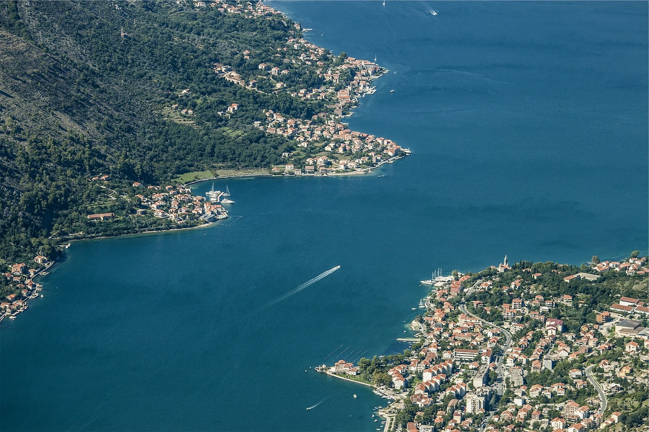 aerial coast ocean free photo