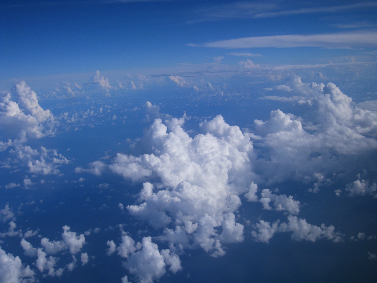 aerial photograph cloud sea free photo