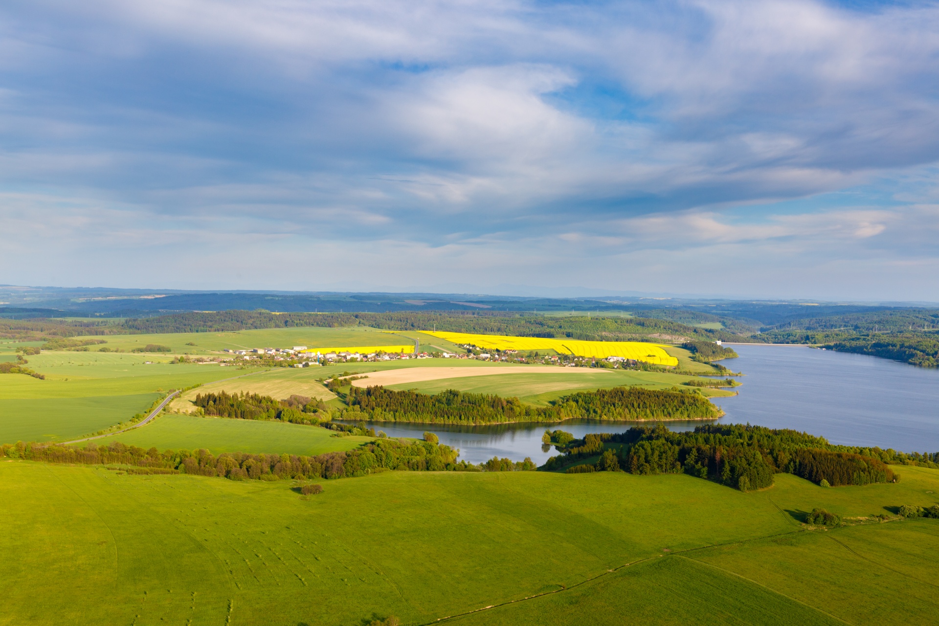 above aerial view agriculture free photo