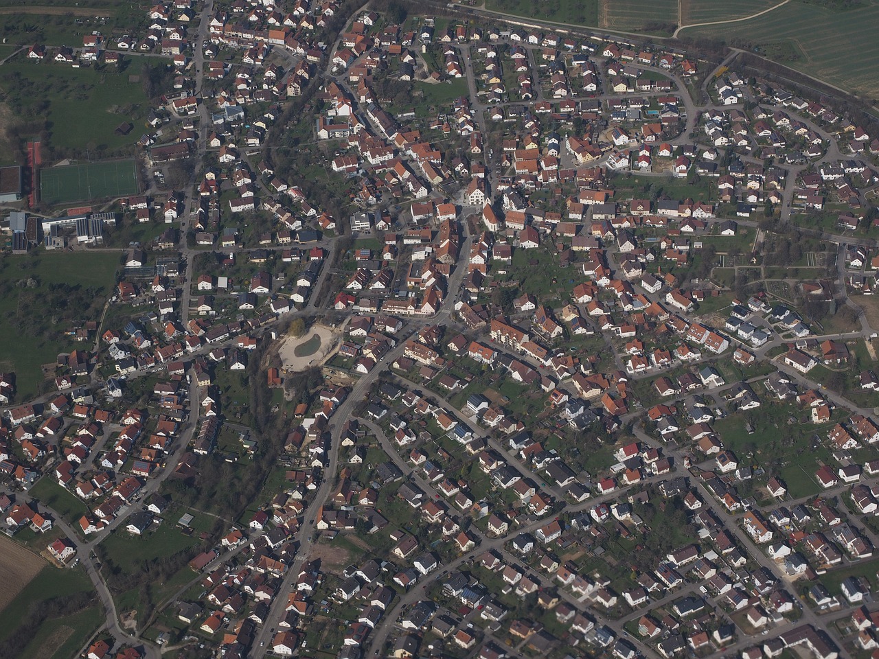 aerial view luftbildaufnahme homes free photo