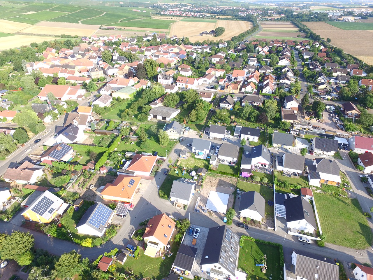 aerial view zotzenheim drone free photo