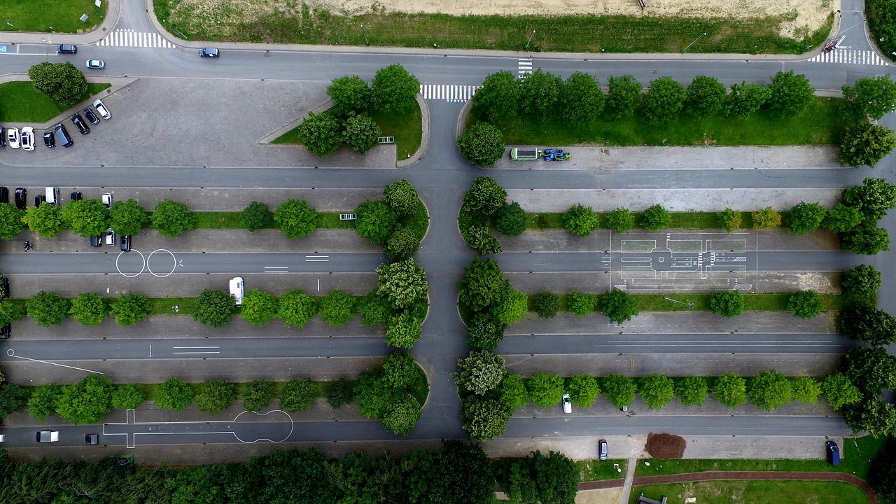 aerial view cars design free photo