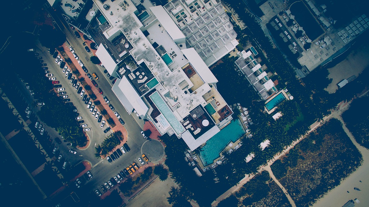 aerial view architecture buildings free photo