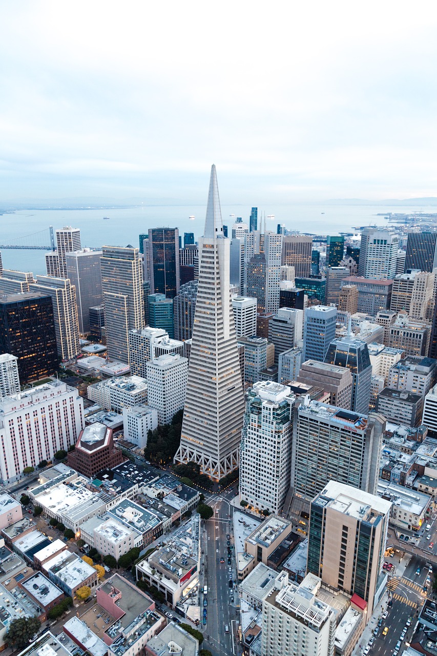 aerial view architecture buildings free photo