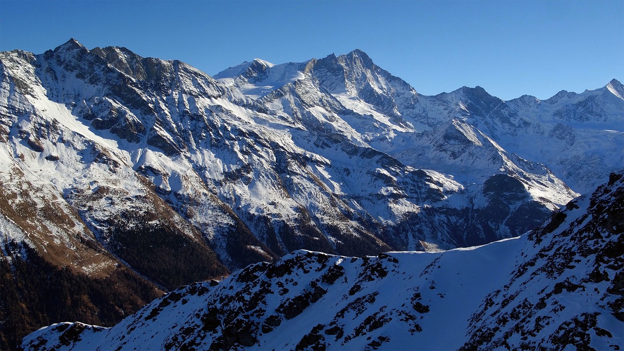 aerial view anniviers val switzerland free photo