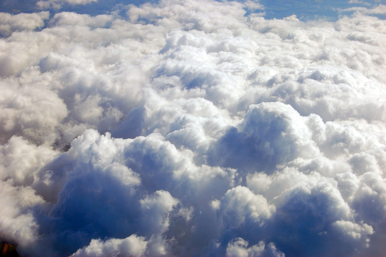 aerial view clouds top view free photo