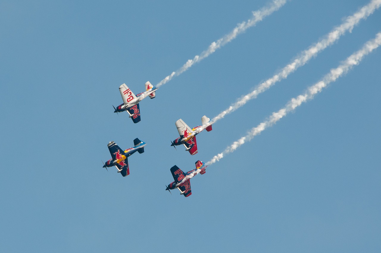 aerobatics aircraft contrail free photo