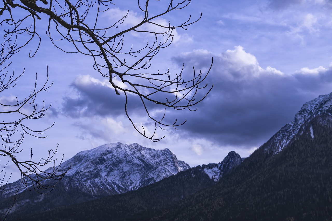 aesthetic mountain clouds free photo