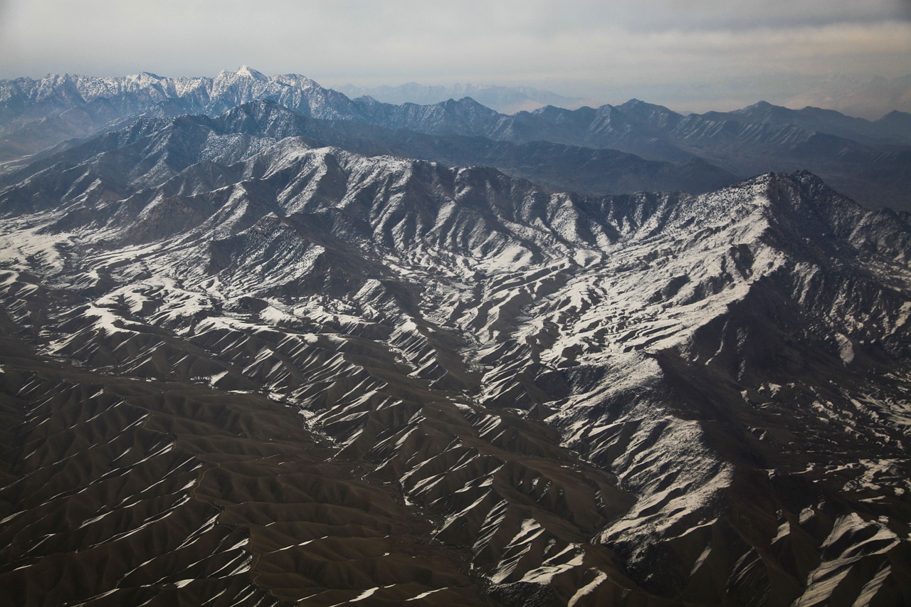 afghanistan mountains helicopter ride free photo
