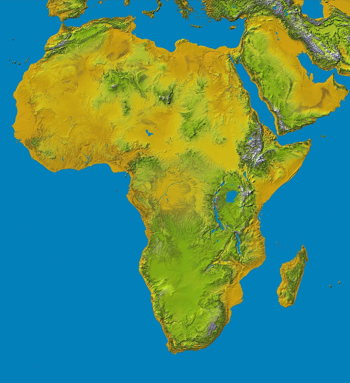 africa map relief free photo
