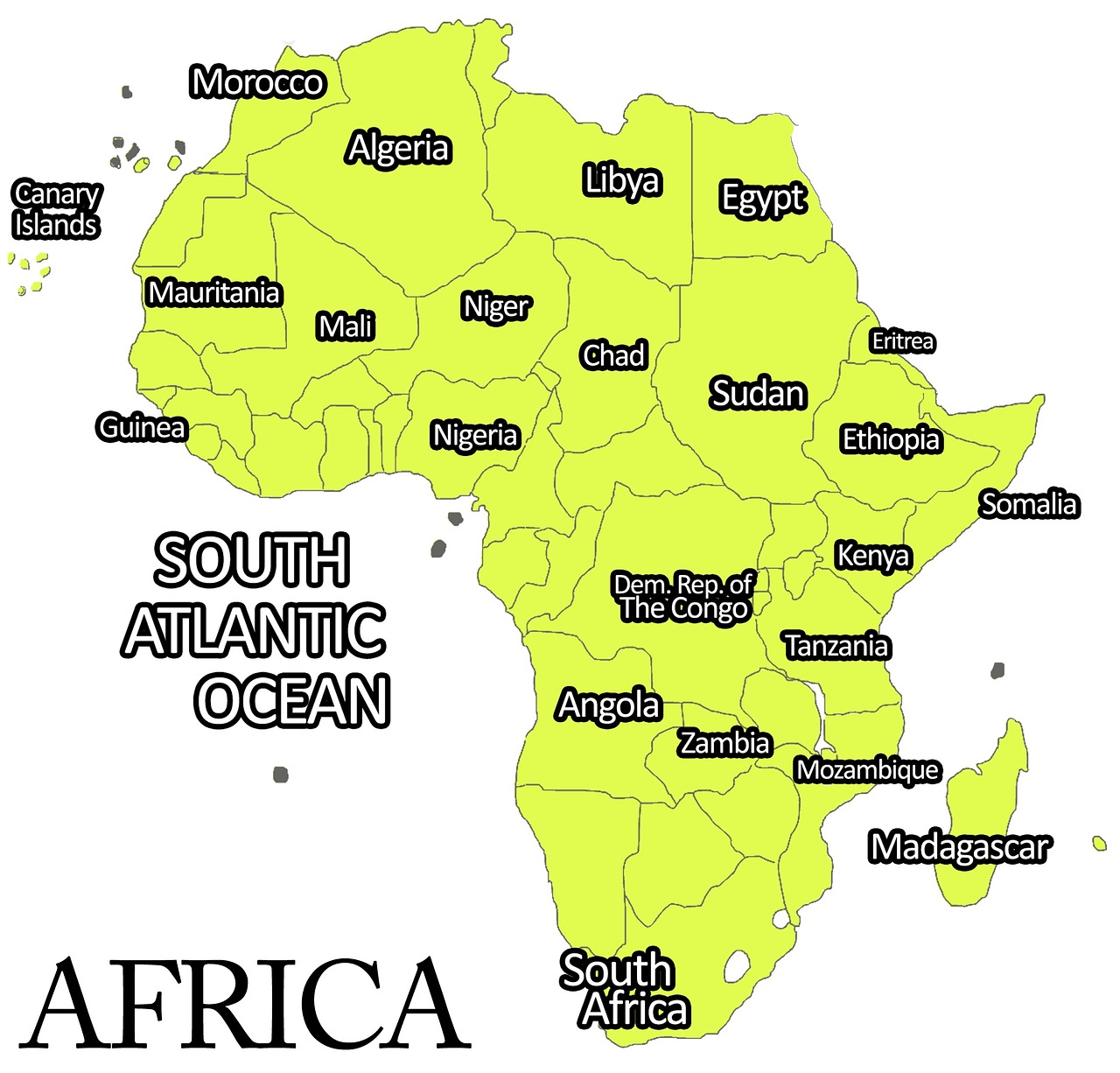 africa continent africa map free photo