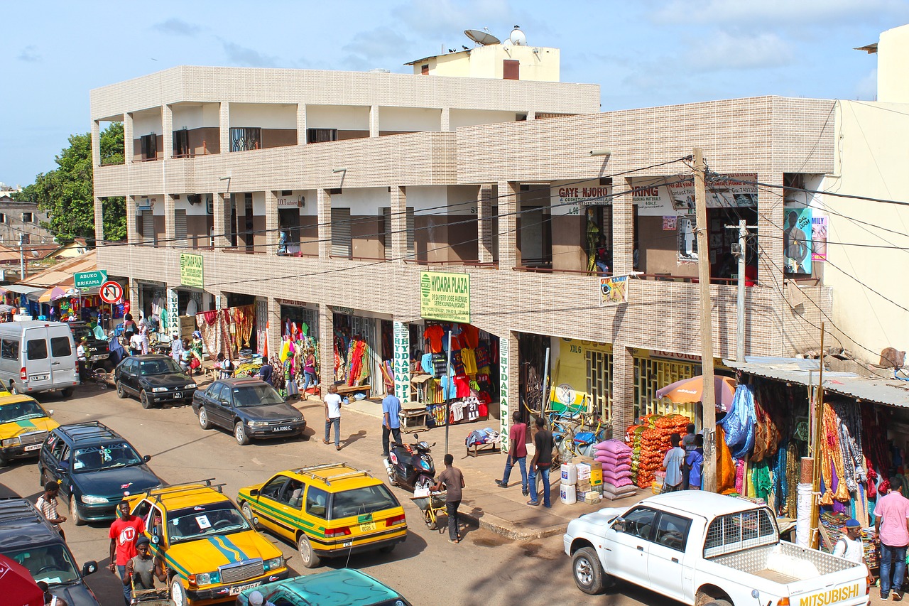 africa market town serrakunda free photo