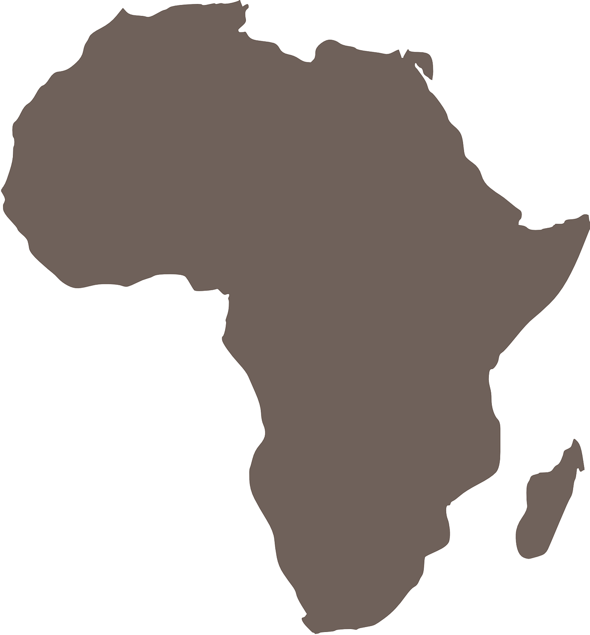 africa map gray free photo