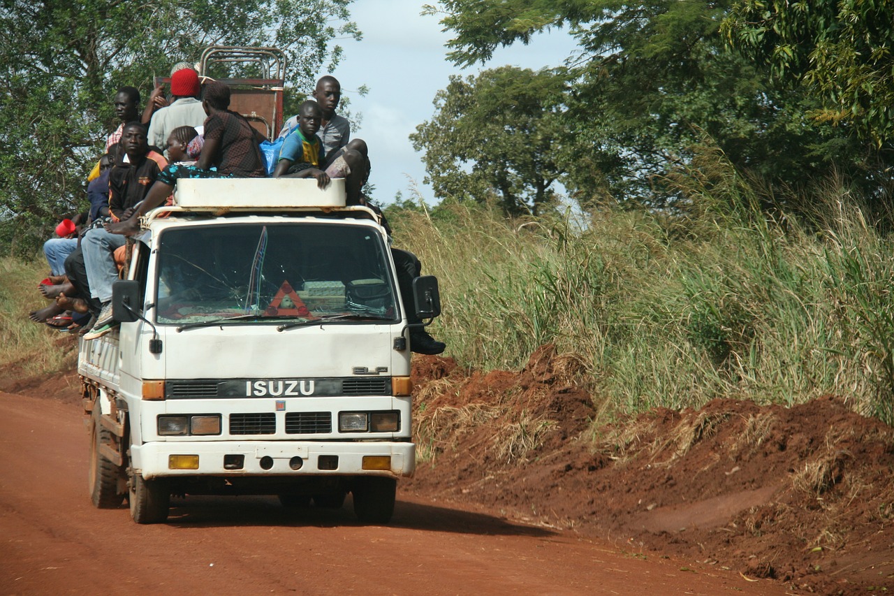 africa  cargo transport  small car free photo