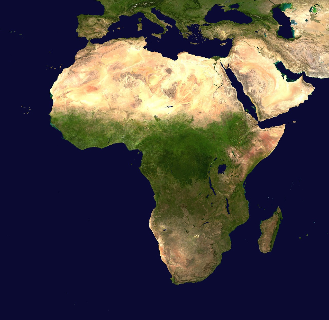 africa continent aerial view free photo