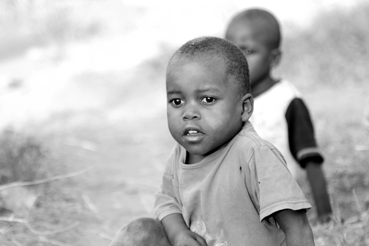africa children kids in africa black and white free photo
