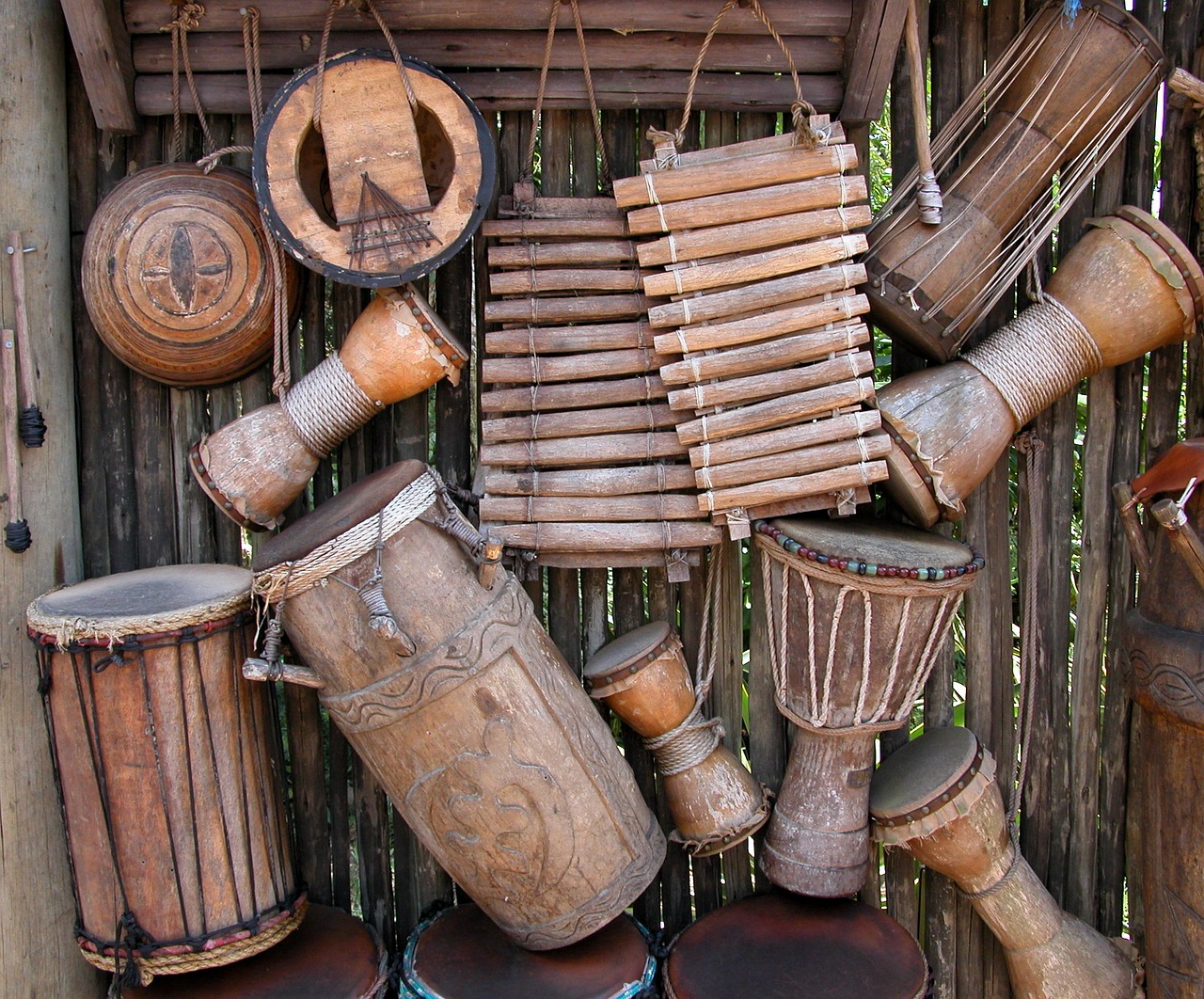 african instruments background free photo