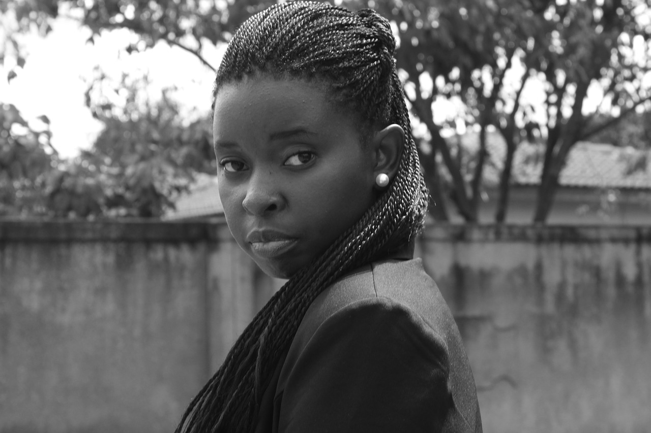 african zimbabwean woman black and white free photo