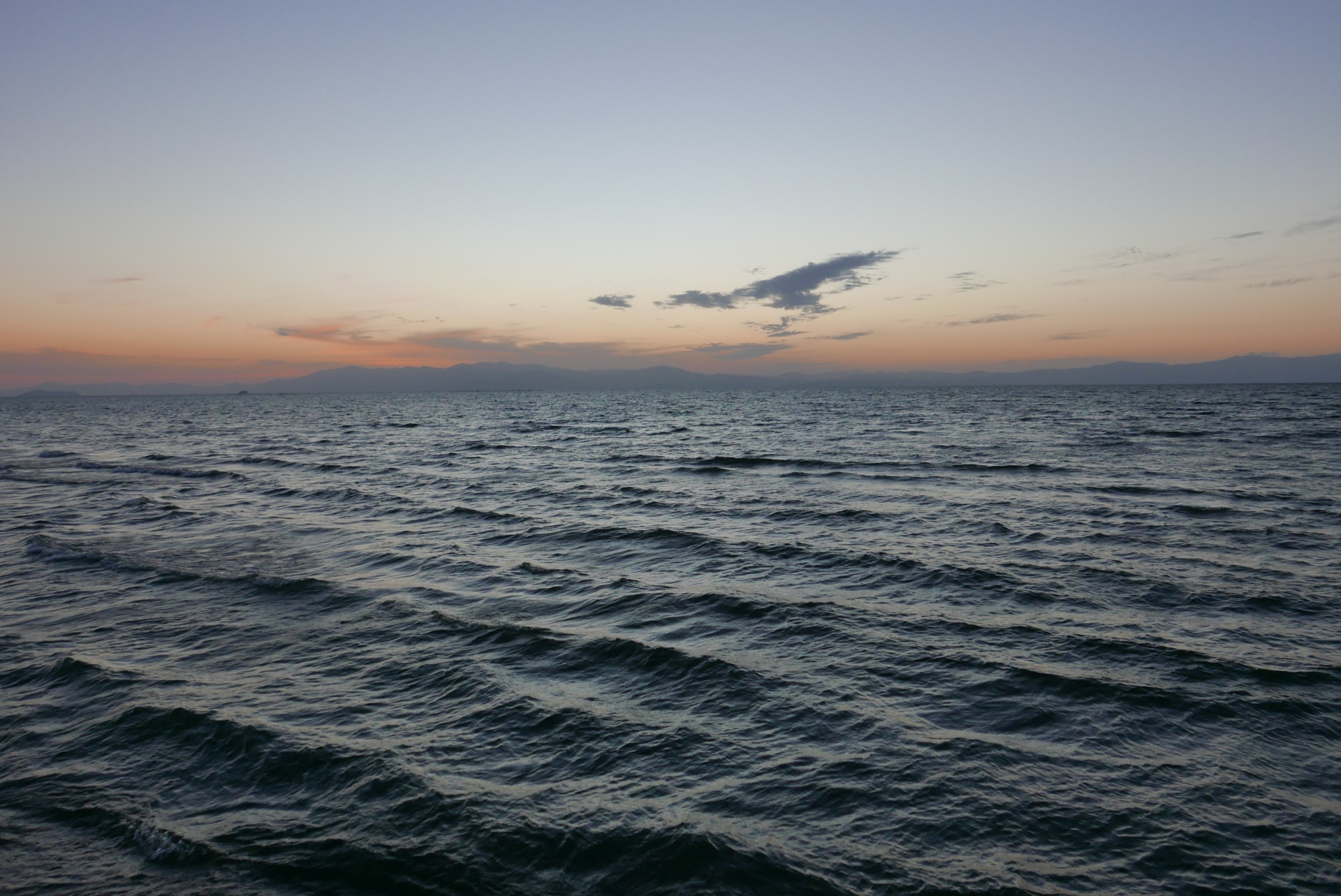 sunset biwako napan free photo