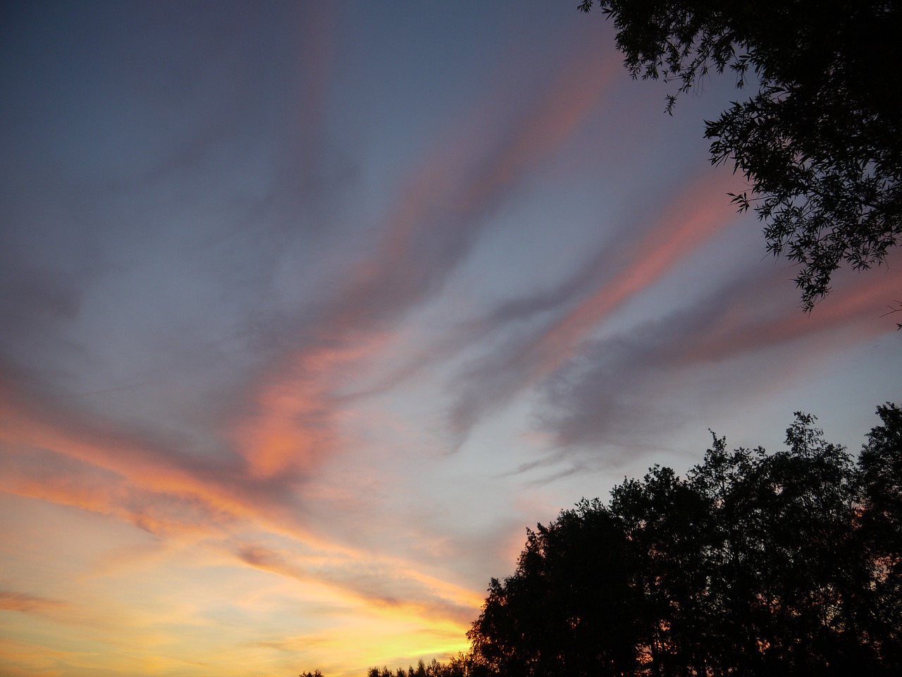 afterglow sunset evening sky free photo