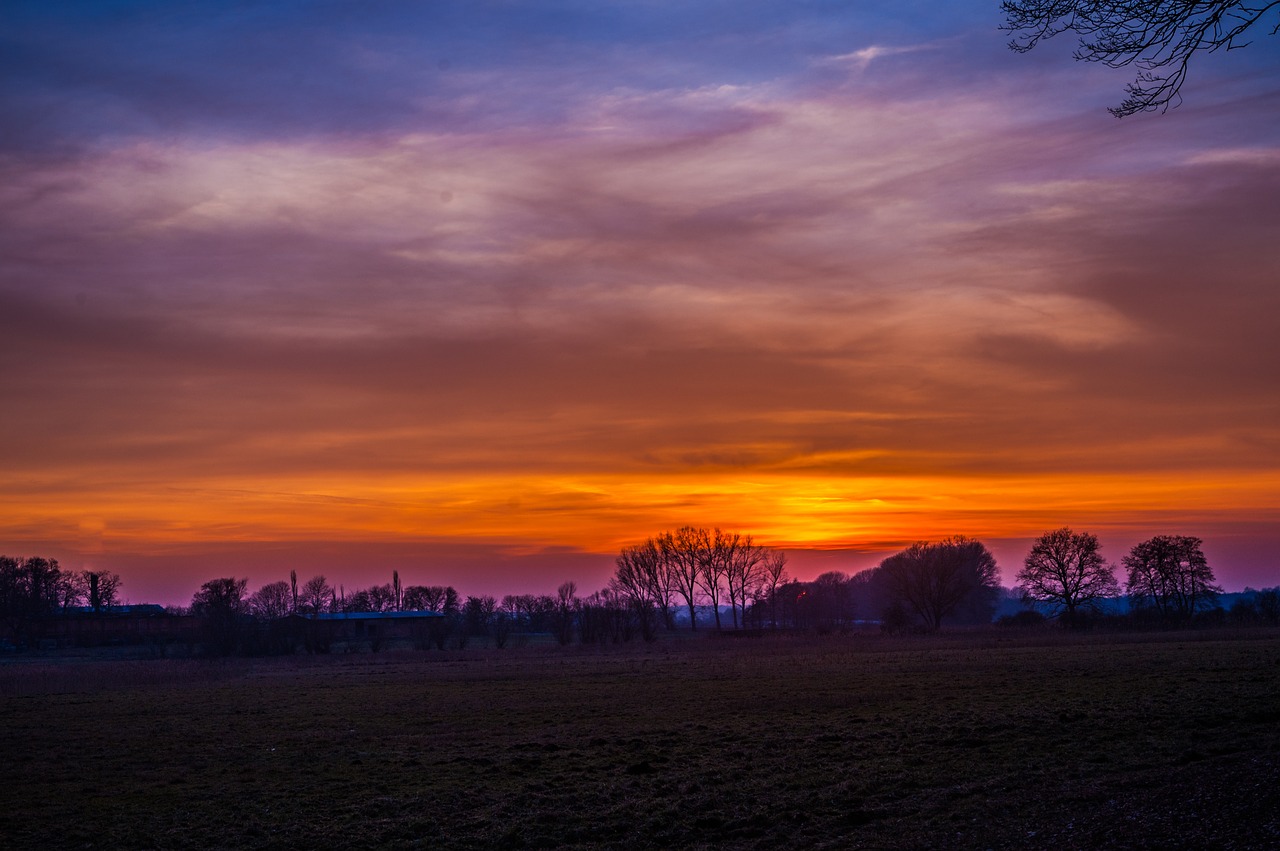 afterglow sunset twilight free photo