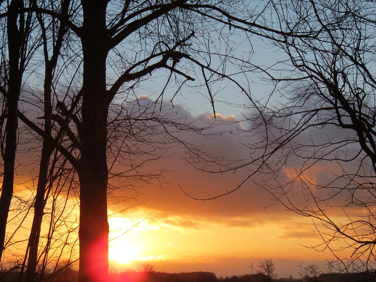 afterglow sunset evening sky free photo