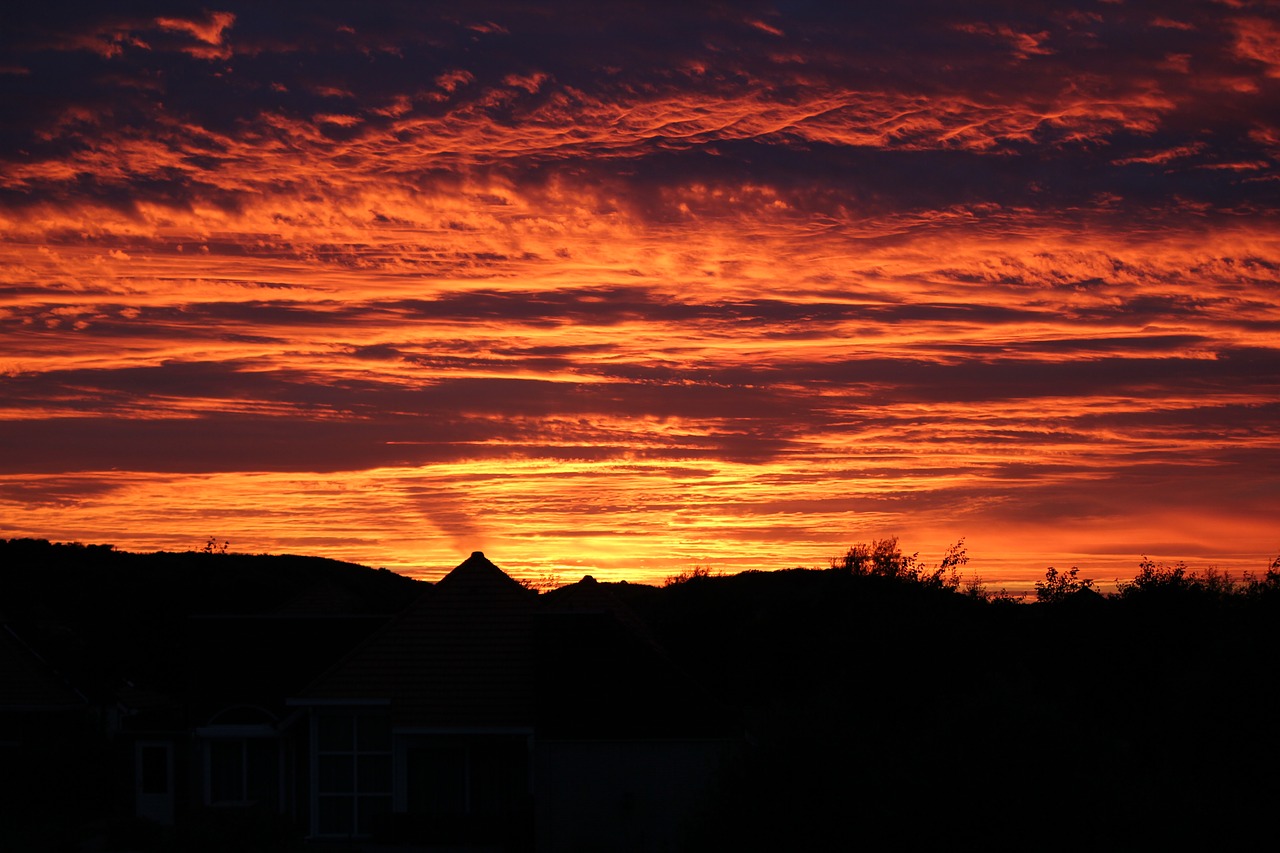 afterglow sunset abendstimmung free photo